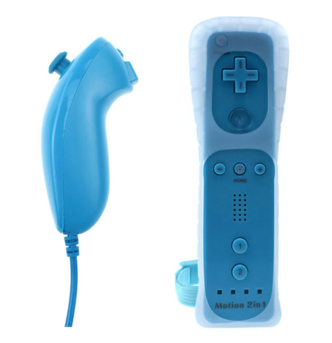 Wii Remote Controller + Nunchuck světle modrý