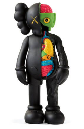 Kaws figurka - černá 37 cm